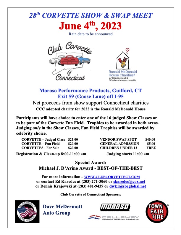 28th Annual Corvette Show & Swap Meet